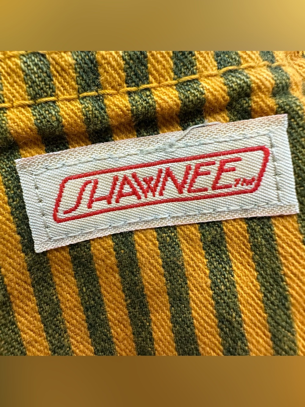 Men's Mustard Yellow Striped Jeans - Picture 5 of 11
